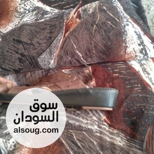 شبشب جلد نعام اصلي بالكامل ايطالي