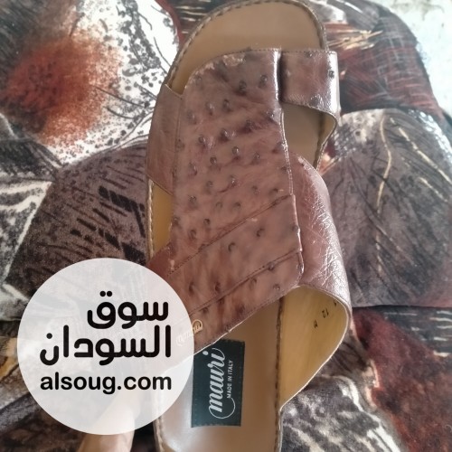 شبشب جلد نعام اصلي بالكامل ايطالي - صورة رقم 2
