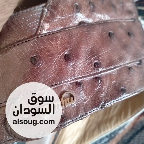 شبشب جلد نعام اصلي بالكامل ايطالي - صورة رقم 4