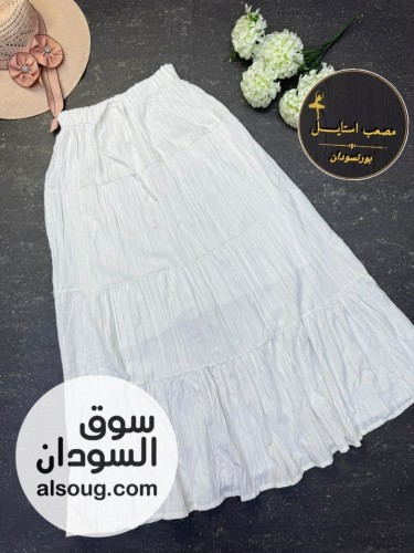 اسكيرت --خامه كتان --بلس من 60 لي 95 كيلو -- - صورة رقم 2