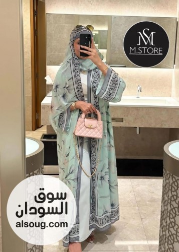 أسم موديل *:* دراعة 3 قطع - الوصف *:* فستان + جاكيت + طرحة - ا - Image # 3