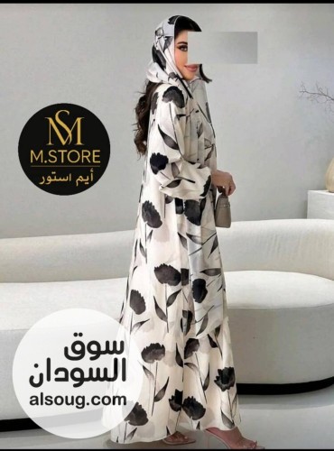 أسم موديل *:* دراعة 3 قطع - الوصف *:* فستان + جاكيت + طرحة - ا - Image # 4