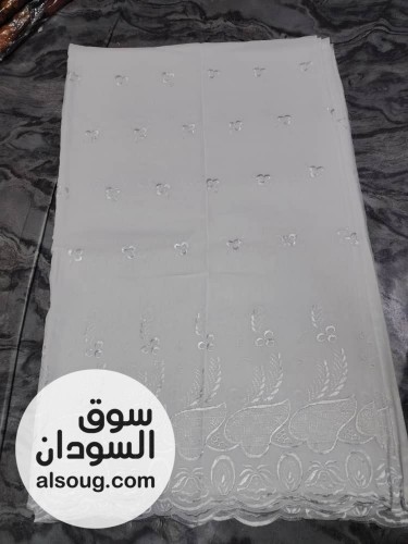 توتل ابيض سويسري مطرز-- جميل -وانيق - صورة رقم 14