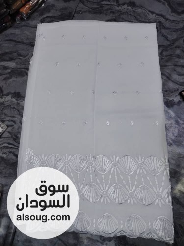 توتل ابيض سويسري مطرز-- جميل -وانيق - صورة رقم 3