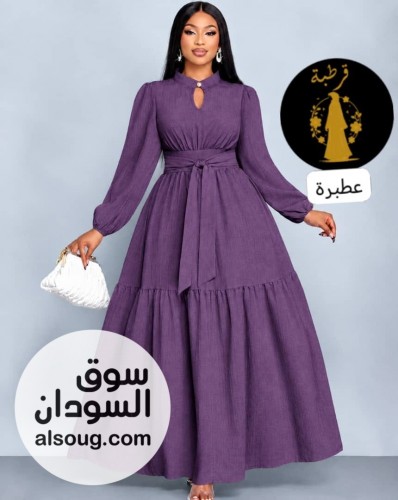 الجديد شديد -- فستان فريسكا الأكثر مبيعا--بي حزام وزراره - صورة رقم 6