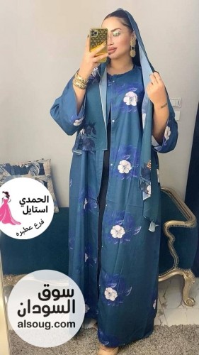الجديد شديد --عبايه كريب فاخر -مطبوع بي طرحه كبيره شفون - صورة رقم 9