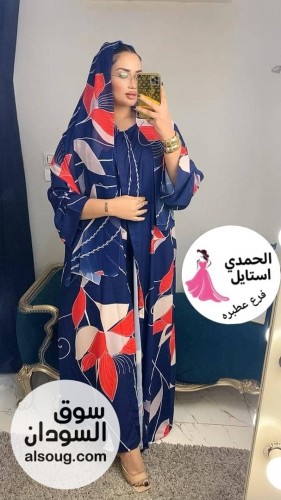 الجديد شديد --عبايه كريب فاخر -مطبوع بي طرحه كبيره شفون - صورة رقم 4