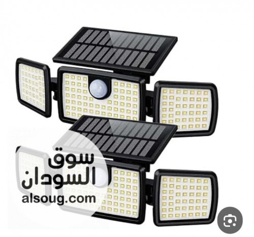 *مصباح طاقة الشمسية* قوي مع حساس الحركة 208 LED -إنارة قوية تعمل ب - صورة رقم 1