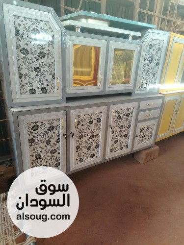 دولاب مطبخ جديد مترين ونص سيراميك - صورة رقم 1