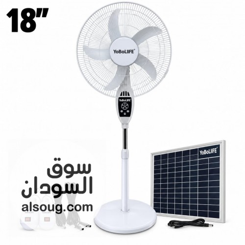 عرض القوة والتوفير 
 مروحة شحن yoBo
LliFE 18 بوصة بالطاقة الشم