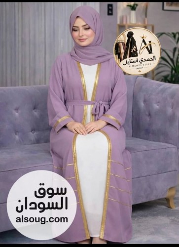 اتوفر من جديد --دراعه 4قطع --عبايه فستان حزام طرحه --خامه - Image # 12