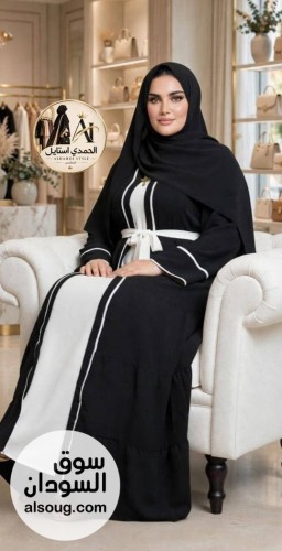 اتوفر من جديد --دراعه 4قطع --عبايه فستان حزام طرحه --خامه - Image # 4