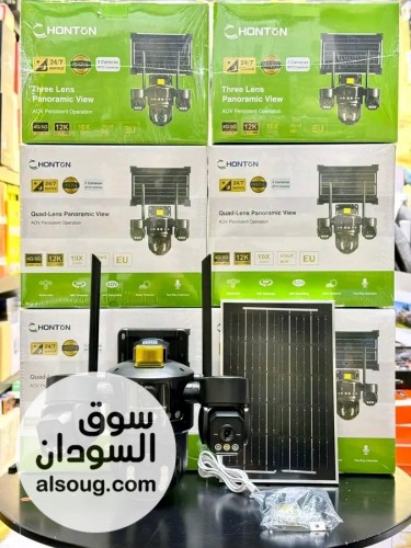 كاميرا اخطبوط 4عدسات بلوح طاقة شمسية 4G