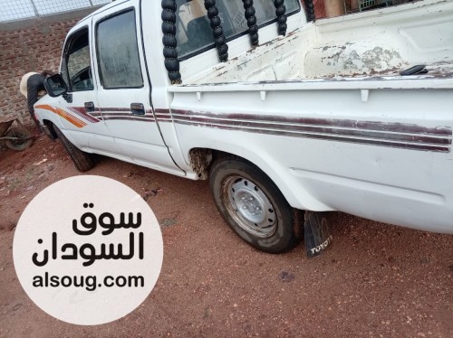 بوكس تايوتا موديل 96 قير عادي دبل كاب الوقود جاز ترخيص الخرطوم.