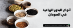 أنواع البذور الزراعية في السودان
